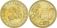 Monaco 50 Euro Cent Rainier III, Paris, Brass, KM:172 -