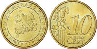 Monaco 10 Euro Cent Rainier III, Paris, Brass, Gadoury:MC175 -