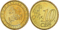 Monaco 10 Euro Cent Rainier III, Paris, Brass, Gadoury:MC175 -