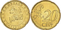Monaco 20 Euro Cent Rainier III, Paris, Brass, Gadoury:MC176 -
