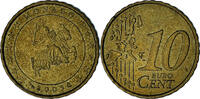 Monaco 10 Euro Cent Rainier III, Paris, Brass, Gadoury:MC175 -