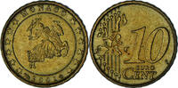 Monaco 10 Euro Cent Rainier III, Paris, Brass, Gadoury:MC175 -