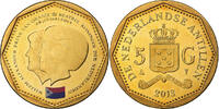 Netherlands Antilles 5 Gulden Utrecht, Bronze Plated Steel -