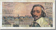 France 1000 Francs Banknote, 1 000 F 1953-1957 ''Richelieu'' -