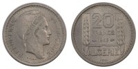 Algeria 20 Francs Coin, Paris, Copper-nickel, KM:E1 -