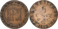 German States 5 Centimes WESTPHALIA, Jerome, Cassel, Copper -