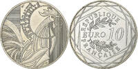 France 10 Euro Coq, Monnaie de Paris, Silver, Gadoury:EU727 -