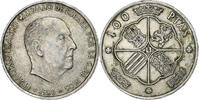 Spain 100 Pesetas Caudillo and regent, Madrid, Silver -