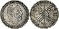 Spain 100 Pesetas Caudillo and regent, Madrid, Silver -