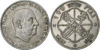 Spain 100 Pesetas Caudillo and regent, Madrid, Silver -