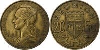 La Réunion 20 Francs Réunion, Paris, Aluminum-Bronze, Lecompte:90, KM:11 -