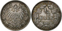 German Empire 1/2 Mark GERMANY - EMPIRE, Munich, Silver, KM:17 -