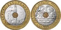France 20 Francs Jeux Méditerranéens, Tri-Metallic -