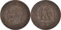 France 5 Centimes Coin, Napoleon III, Napoléon III, Lyon -