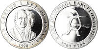 Spain 2000 Pesetas Coin, Juan Carlos I, Madrid, BE, Silver -