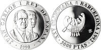 Spain 2000 Pesetas Coin, Juan Carlos I, Madrid, BE, Silver -