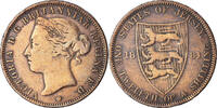 Jersey 1/12 Shilling Coin, Victoria, Bronze, KM:8 -