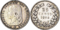 Netherlands 25 Cents Coin, Wilhelmina I, Silver, KM:115 -