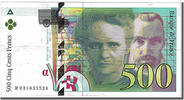 France 500 Francs Banknote, 500 F 1994-2000 ''Pierre et Marie Curie'' -