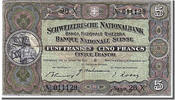 Switzerland 5 Franken Banknote, 1944-11-16 -
