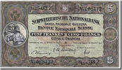 Switzerland 5 Franken Banknote, 1947-10-16 -