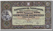 Switzerland 5 Franken Banknote, 1951-02-22 -