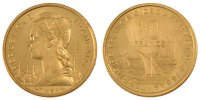 FRENCH AFARS & ISSAS 10 Francs Coin, Paris, Aluminium-Bronze -