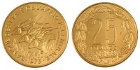 West African States 100 Francs Coin, Nickel, KM:4 -
