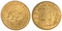 West African States 100 Francs Coin, Nickel, KM:4 -