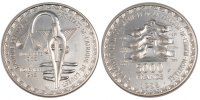West African States 5000 Francs Coin, Silver, KM:E13 -