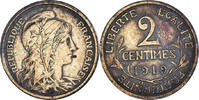 France 2 Centimes Coin, Dupuis, Paris, Bronze, KM:841 -