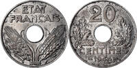 France 20 Centimes Coin, État français, Iron, KM:900.2a -
