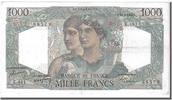 France 1000 Francs Banknote, 1 000 F 1945-1950 ''Minerve et Hercule'' -