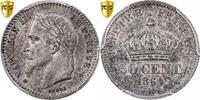 France 50 Centimes Napoleon III, Paris, Silver, PCGS, Gadoury:417 -