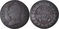 France 5 Centimes Coin, Dupré, Metz, Bronze, KM:640.2 -