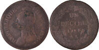 France Decime Coin, Dupré, Metz, Bronze -