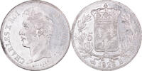 France 5 Francs Coin, Charles X, Rouen, Rare in this quality -