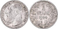 Belgium Franc Coin, Leopold II, Silver, KM:57.1 -