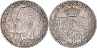 Belgium 50 Francs, 50 Frank Coin, Baudouin I, Silver -