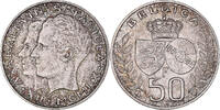 Belgium 50 Francs, 50 Frank Coin, Baudouin I, Silver -