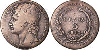 ITALIAN STATES 3 Grana Coin, NAPLES, Joachim Murat, Copper -