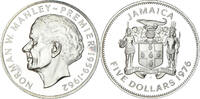 Jamaica 5 Dollars Coin, Elizabeth II, Franklin Mint, USA, Proof -