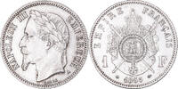 France Franc Coin, Napoleon III, Paris, Silver, KM:806.1 -