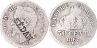 France 50 Centimes Coin, Napoleon III, Bordeaux, Satirique -