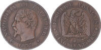 France 5 Centimes Coin, Napoleon III, Strasbourg, Rare -