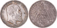 German States 3 Mark Coin, WURTTEMBERG, Wilhelm II, Freudenstadt -