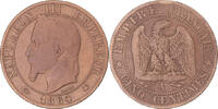 France 5 Centimes Coin, Napoleon III, Paris, Bronze -