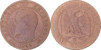 France 5 Centimes Coin, Napoleon III, Lyon, Chien / Dog -