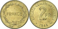 France 2 Francs France Libre, Philadelphia, Brass, KM:905 -
