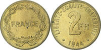 France 2 Francs France Libre, Philadelphia, Brass, KM:905 -